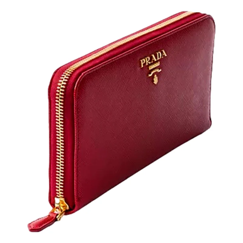 Affordable designer bag dupesPrada Saffiano Metal Red Leather Continental Wallet