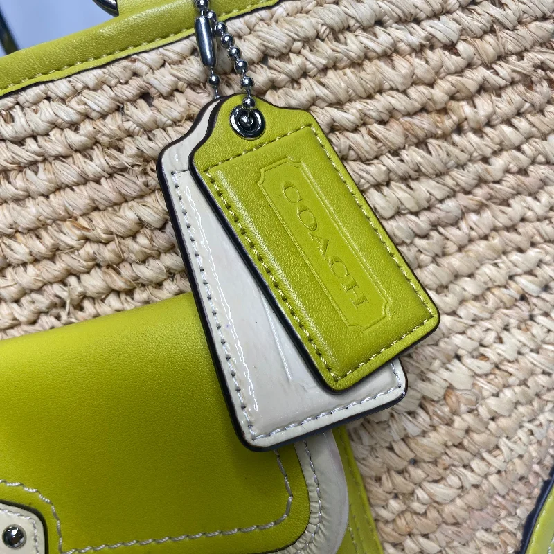 Vintage-inspired handbagsCOACH Lime Green Straw Bag