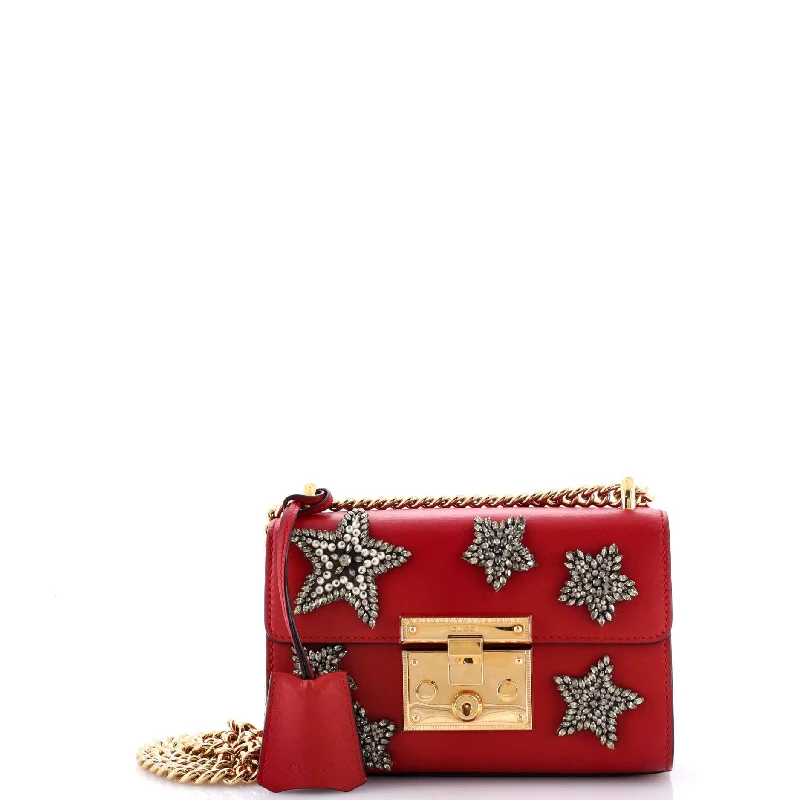 Sustainable fashion bagsPadlock Shoulder Bag Embellished Leather Small