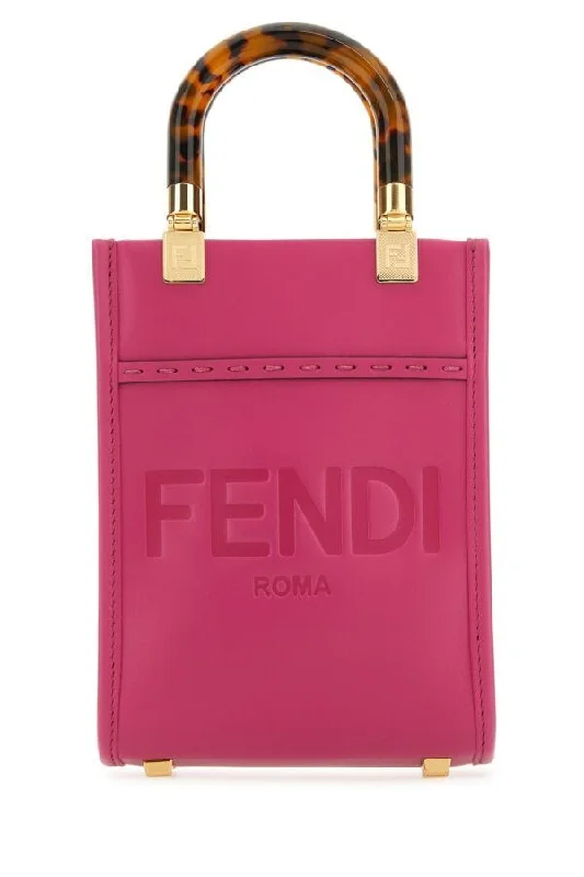 Elegant clutch bags for weddingsFendi Women Fuchsia Leather Mini Sunshine Handbag