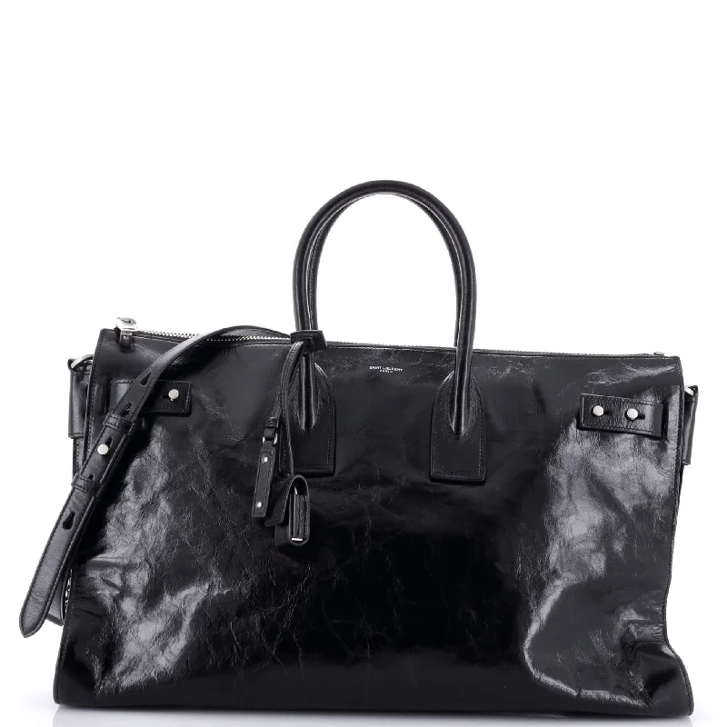 Mini bags for evening outSac de Jour Souple Duffle Bag Crinkled Glazed Leather 36H