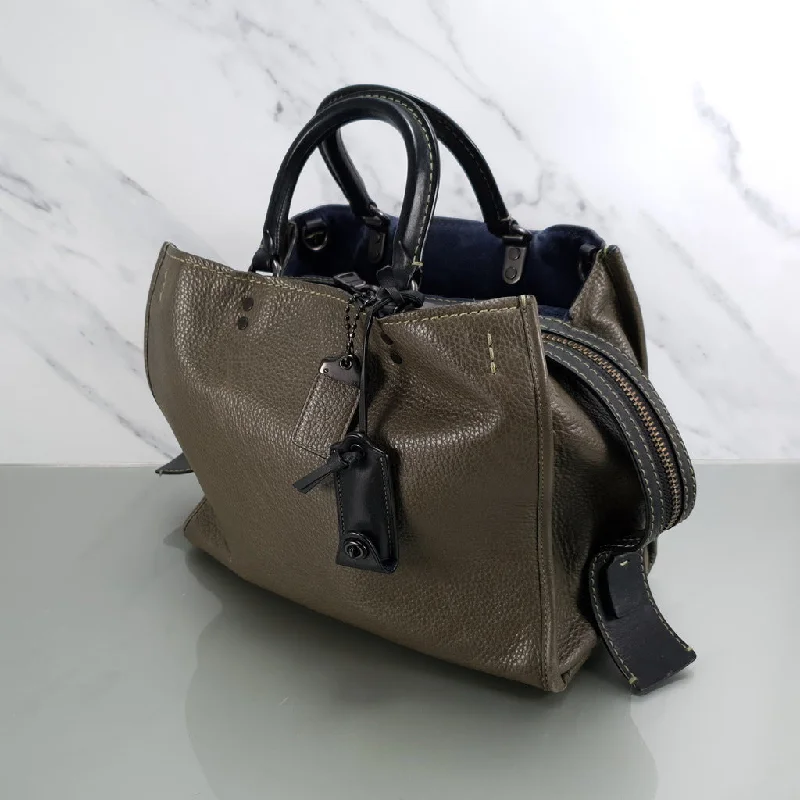 Sustainable fashion bagsCoach Rogue 31 Olive Army Green With Black Details Handbag Colorblock