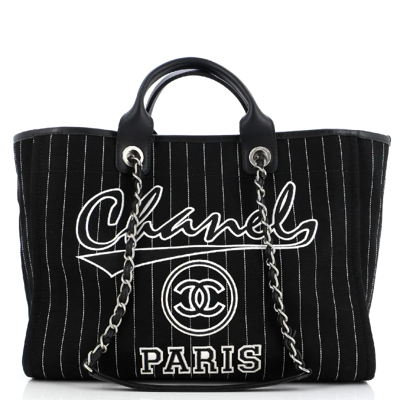 Vintage-inspired handbagsDeauville Tote Pinstripe Cotton Medium