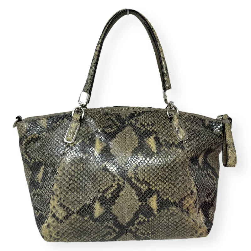 Affordable luxury bags Madison Small Kelsey Satchel Python Embossed Leather Designer By Coach  Size: Medium