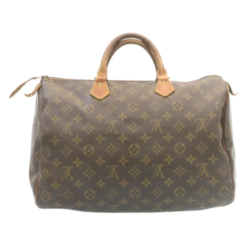 Vegan leather handbagsLOUIS VUITTON Monogram Speedy 35 Hand Bag M41524 LV Auth ds377