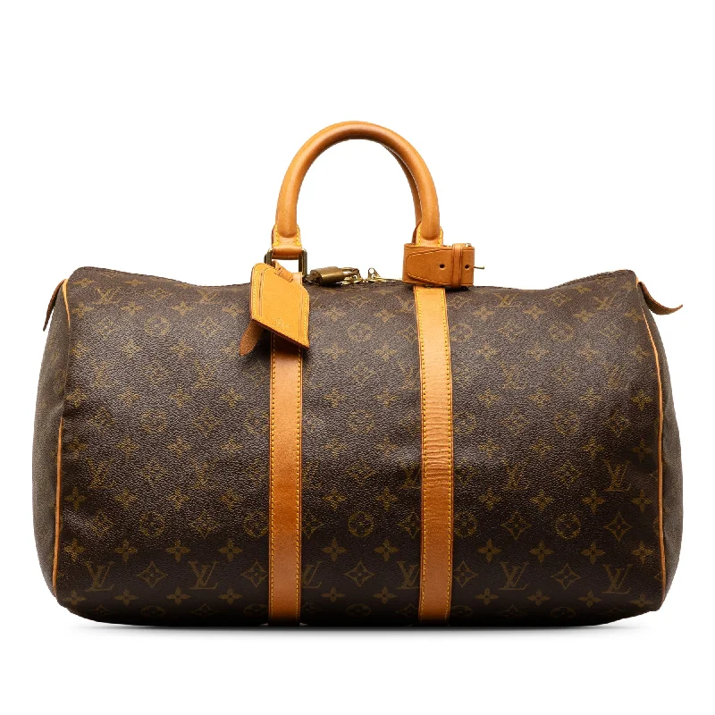 Vintage-inspired handbagsBrown Louis Vuitton Monogram Keepall 45 Travel Bag