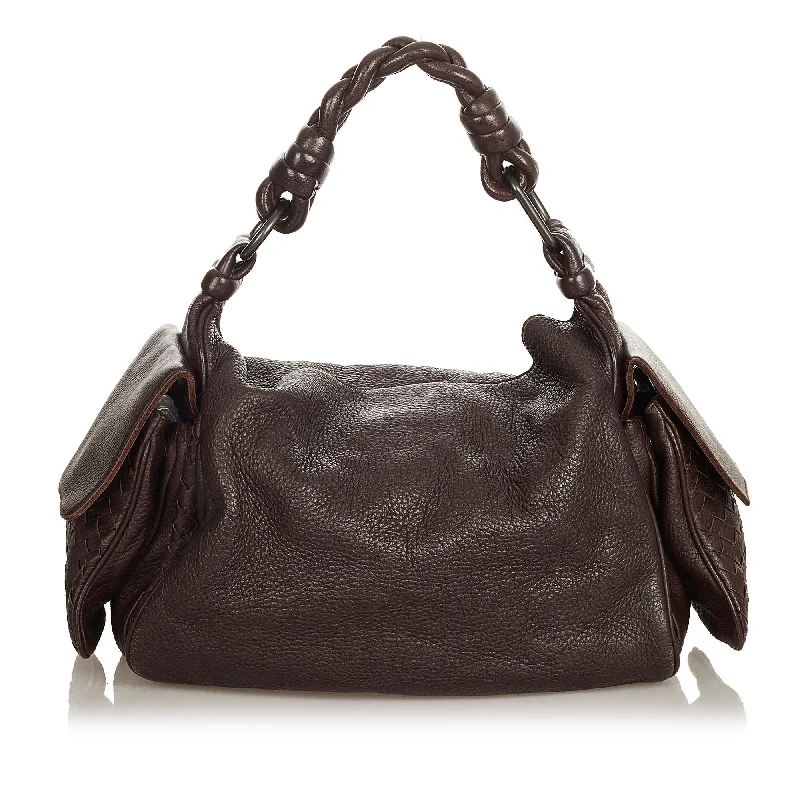 Luxury bags with exotic skinsBottega Veneta Intrecciato Leather Shoulder Bag (SHG-25775)