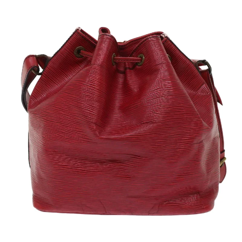 Water-resistant travel backpacksLOUIS VUITTON Epi Petit Noe Shoulder Bag Red M44107 LV  48976