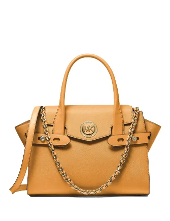 High-quality leather messenger bagsMichael Michael Kors Carmen Small Flap Belted Leather Satchel