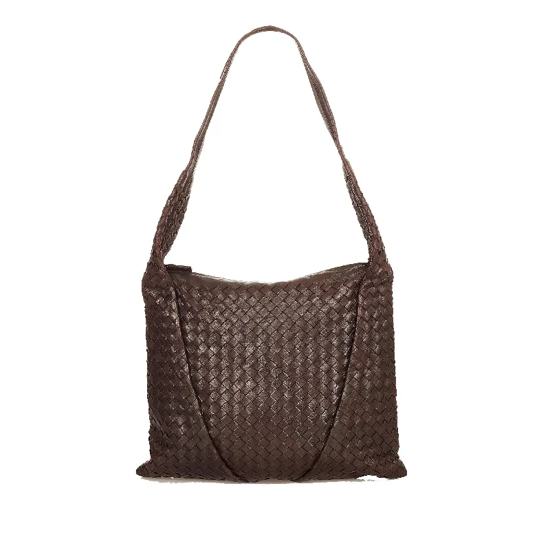 Designer bags with detachable strapsBottega Veneta Intrecciato Leather Shoulder Bag (SHG-24879)