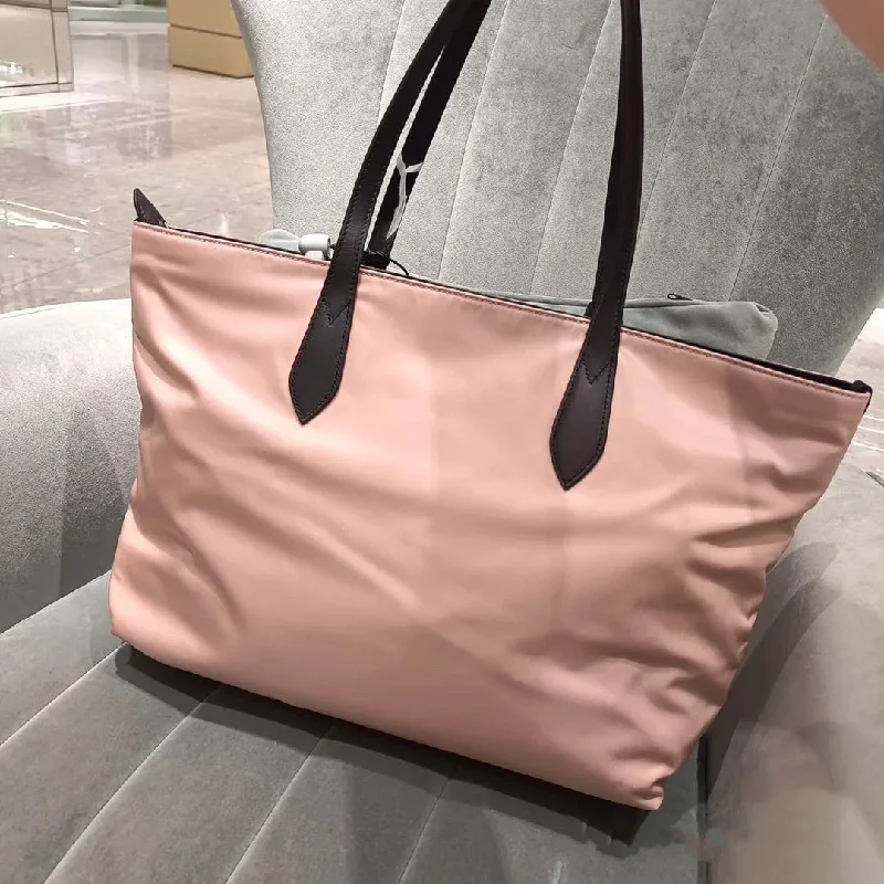 Designer bags for womenBurberry  Small Rose Beige Logo Branded Nylon Tote Bag