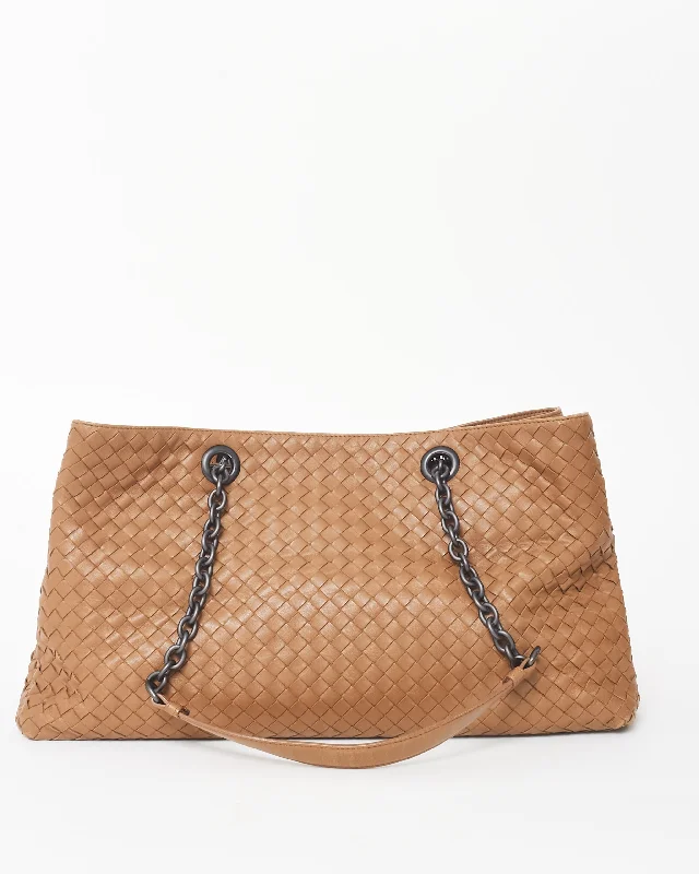 Sustainable fashion bagsBottega Veneta Vintage Brown Intrecciato Leather Hobo Shoulder Bag