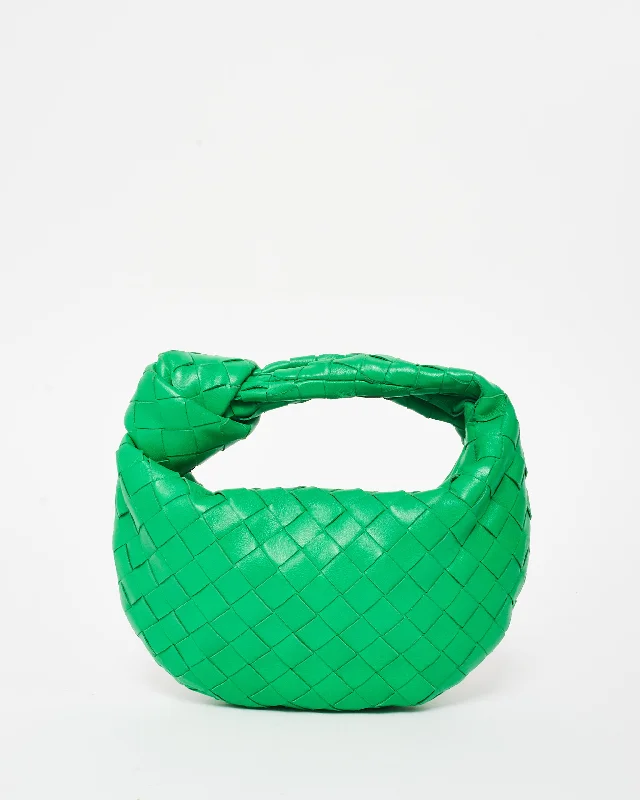 Top-rated backpack brandsBottega Veneta Parakeet Green Intrecciato Leather Mini Jodie