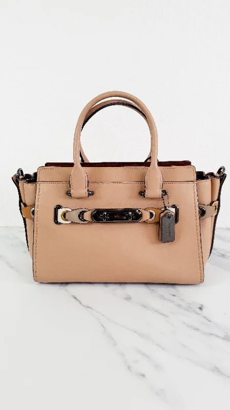 Affordable leather bagsCoach Swagger 27 in Beechwood Glovetanned Leather with Link Detail - Coach 21351